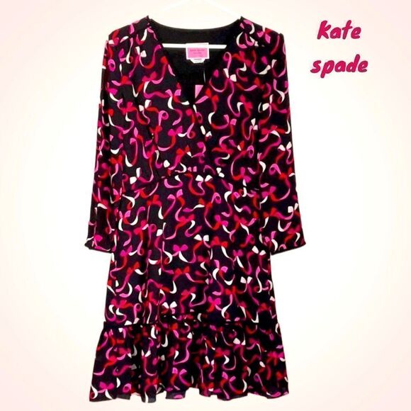 KATE SPADE NWT RIBBON DRESS SIZE 6 - Picture 2 of 12